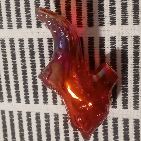 Indiana Glass Other Vintage Indiana Glass Opalescent Red Slipper